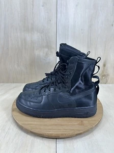 Nike SF Air Force 1 Triple schwarz Leder hohe Sportschuhe Damengröße 10 - Bild 1 von 8