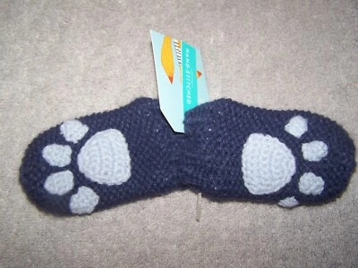 Joules Boutique Niños Mitones Patas de Bebé Cosidos a Mano Azul Marino Talla 6-12M Nuevo con Etiquetas Foto 1 de 4