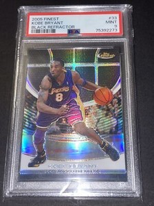 2005-06 Topps Finest #33 Kobe Bryant Black Refractor 11/19 PSA 9