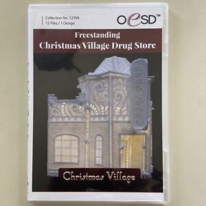 OESD Freestanding Christmas village drug store Used