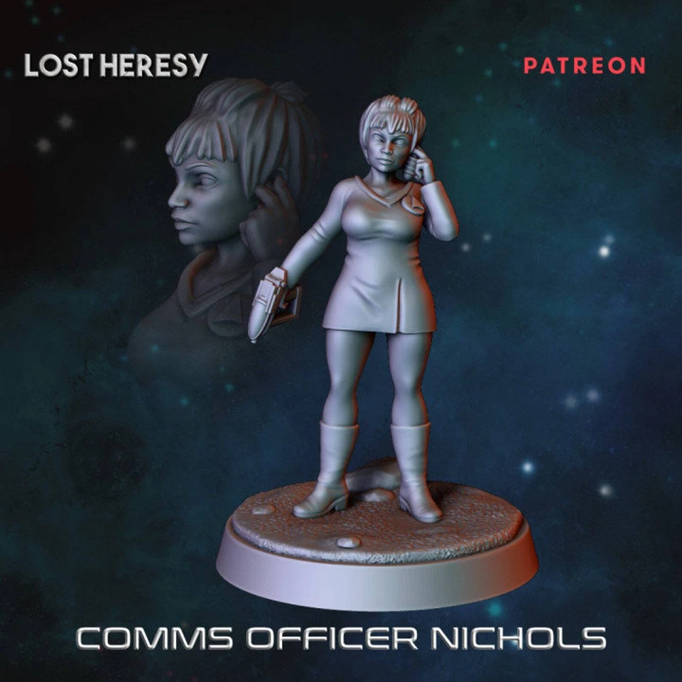 Comms Officer Nichols - Resin Miniature | Sci Fi | Legion | Trek | Lost Heresy - Image 1 of 1