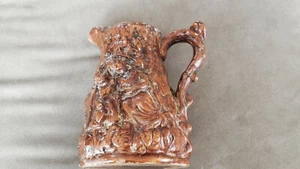 1950 ish Vintage Porcelain Wooden Texture Pitcher. Made in Italy. 6" - Picture 1 of 6