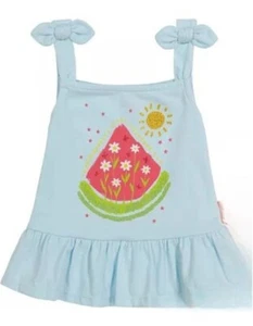 Kids Headquarters Flounce-Hem Tank Little Girls' 4 Light Blue Straight Neckline - Picture 1 of 14