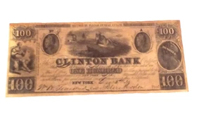 Clinton Bank $100 1839 - Picture 1 of 2