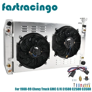 3 Row Radiator+Shroud Fan+Relay For 88-99 Chevy Truck GMC C/K C1500 C2500 C3500 - Bild 1 von 9