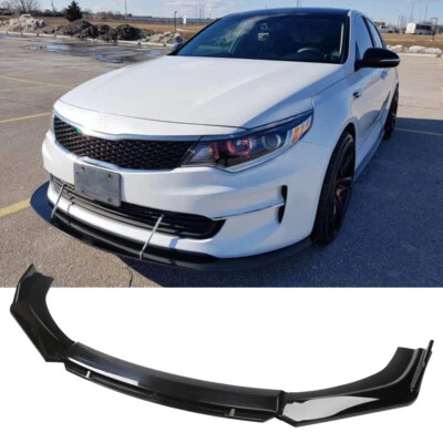 Kit de carrocería divisor alerón labial parachoques delantero negro brillante para Kia Optima K5 11-21 Foto 1 de 4