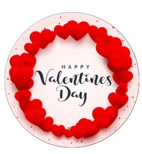 30 Valentines Day Hearts Cupcake Toppers Edible Wafer Paper Fairy Cake Toppers - Picture 1 of 4