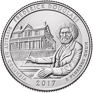 2017 P Frederick Douglass ATB NP Quarter.  Uncirculated From US Mint roll. - Picture 1 of 3