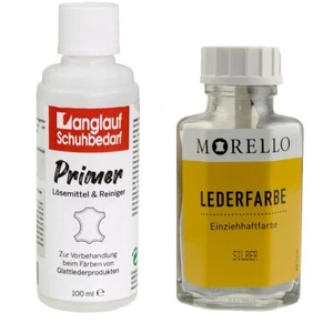 Morello Lederfarbe 40 ml + Langlauf Leder Reiniger + Primer 100ml im Set - Bild 1 von 15