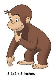 Curioso George Calcomanía de Pared Problemas Mono Vinilo Pela y Palo Decoración Artística - Imagen 1 de 1