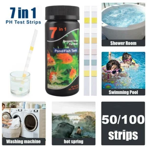100/50x Aquarium Test Strips Fish Tank 7IN1 PH Water Test Strips Kit Freshwater- - Picture 1 of 12