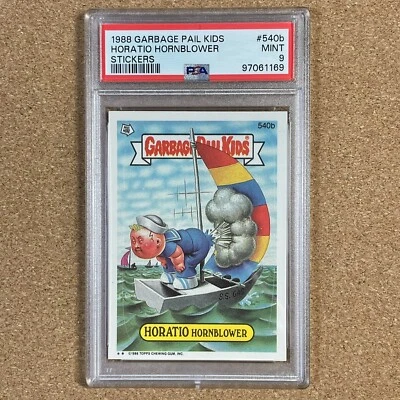 HORATIO HORNBLOWER #540B GARBAGE PAIL KIDS STICKERS OS13 1988 - PSA 9 MINT - Image 1 of 3