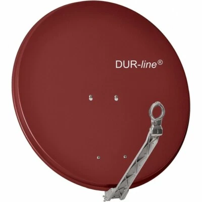 DUR-line Select 75/80 R Alu Sat-Schüssel ziegelrot | Vollaluminium-Spiegel 75x80 - Bild 1 von 4