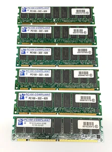 Lot of 6 Viking PC100 MEMORY SDRAM PC100-322-620 168 Pin - Picture 1 of 2