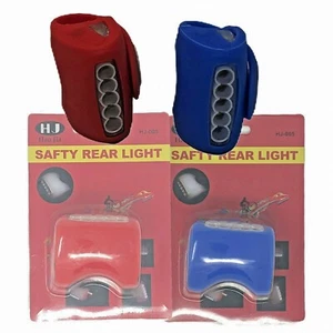 LUZ TRASERA DE BICICLETA 7 LED LUZ DE SEGURIDAD MULTIMODO VISIBLE 500M ESTUCHE DE SILICIO - Imagen 1 de 8