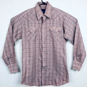VTG Panhandle Slim Mens Dress Shirt 15.5 Pearl Snap Western Cowboy Rockabilly - Picture 1 of 10