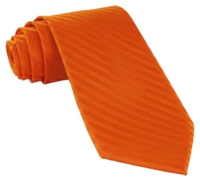 Nuevo Poliéster Tejido Para Hombre Corbata Corbata Boda Rayas Naranja Fiesta Baile de graduación  Foto 1 de 2