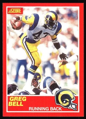 1989 Score Greg Bell #190 Los Angeles Rams - Image 1 of 2