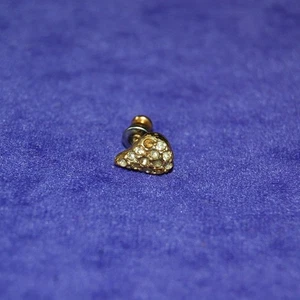 Un solo pendiente vintage de diamantes y tono dorado - Mi lote #19D - Imagen 1 de 3