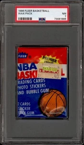 1986 Fleer Basketball #57 Poss Michael Jordan Rookie Card RC Unopened Pack PSA 7 - Picture 1 of 2