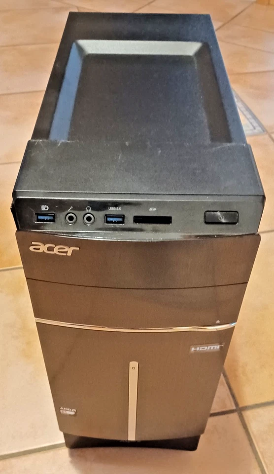 Acer PC-Gehäuse MiniTower schwarz - Ohne Netzteil, Mainboard etc. - Bild 1 von 3