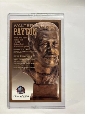 1993 - Walter Payton 57/150 - Pro Football Hall Of Fame Post card Rare! - Image 1 of 3