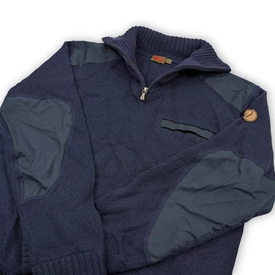 FjallRaven Koster Sweater Mens Medium Navy Wool Blend Outdoors Gorpcore Hiking - Image 1 of 4