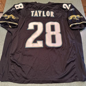 Vintage Fred Taylor Jacksonville Jaguars Reebok NFL Football Jersey 3XL 56 Black - Picture 1 of 8