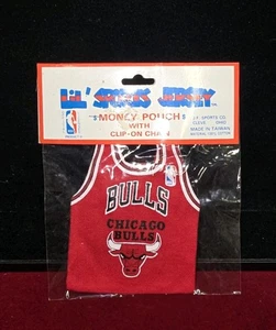 Chicago Bulls 1990's NBA Clip On Money Card Pouch Mini Jersey Sealed In Package  - Picture 1 of 5