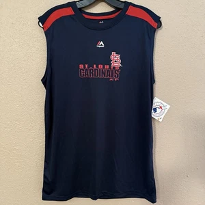 Majestic St. Louis Cardinals Tank senza maniche ragazzo XL (18) MLB nuovo con etichette blu - Foto 1 di 6