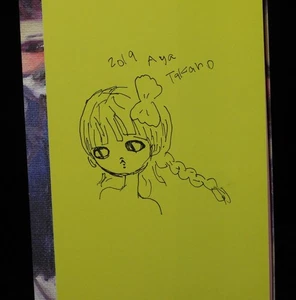 AYA TAKANO Original Drawing signed on book SPACE SHIP EE 2019 kaikai kiki - Picture 1 of 8