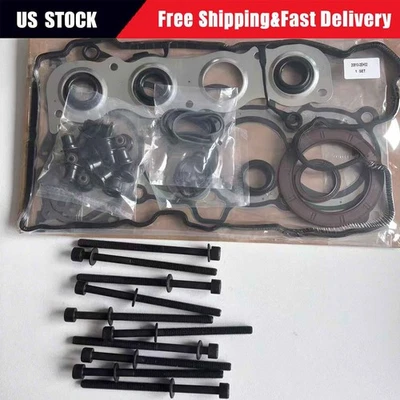For G4NC Hyundai Tucson Kia Soul Forte 2.0L Engine Gasket Seal Kit w/ Head Bolts Foto 1 de 4