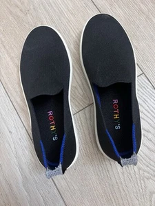 Rothys The Kids Sneaker Size K4 Deep Navy Knit Slip On Shoe - Picture 1 of 3