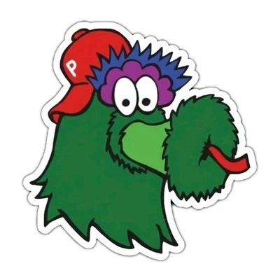 Philadelphia Phillies Sticker Phanatic MLB Baseball  Die Cut Laminated - Image 1 of 2
