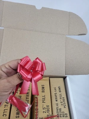 153 Pull банты бордовый и красный 2,5 дюйма бабочка бант новый в коробке - Изображение 1 из 3