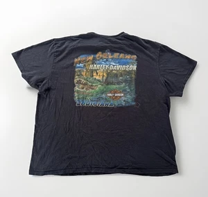 Harley Davidson Shirt Men’s Size 2XL Black Voodoo Harley New Orleans Alligator - Picture 1 of 9