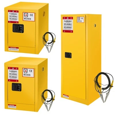 Uimoso 11/12/16/30/45Ga Safety Storage Cabinet Flammable Welded Bin Fireproof - Image 1 of 2