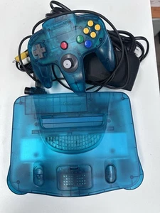 Nintendo 64 N64 Console Blue See Through Genuine with Controller & Expansion Pak - Picture 1 of 10