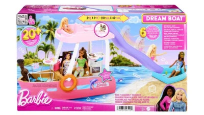Barbie Traumschiff Traumboot Dream Boat + Pool Rutsche Delfin + Zubehör NEU OVP - Bild 1 von 4