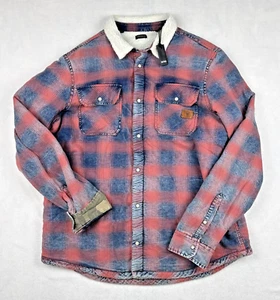 Buffalo David Bitton Flannel Sherpa Lined Camo Cuff Pearl Snap Shirt Jacket XXL - Picture 1 of 10