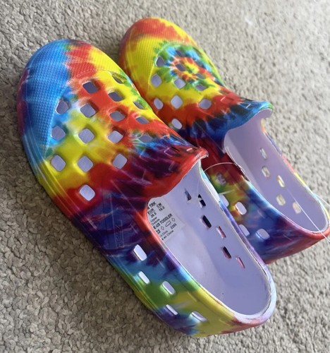 Zoccoli estivi slip on bambini Vans scarpe leggere beachwear cravatta tintura taglia UK 8 5