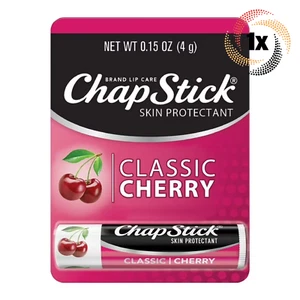 1x Stick ChapStick Classic Cherry Lip Protectant Balm | .15oz | Moisturizes Lips - Picture 1 of 1