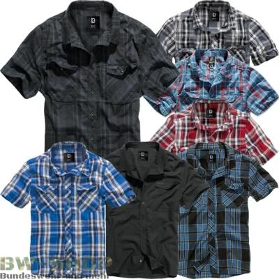 CAMISA BRANDIT ROADSTAR MANGA CORTA OCIO CAMISA CUADROS HOMBRE LEÑADOR CUADROS