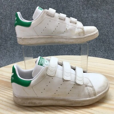 Adidas Shoes Youth 2 Stan Smith Sneakers White Hook & Loop Comfort Casual FX7534 - Image 1 of 4