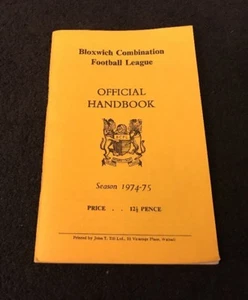 Bloxwich Combination Football League 1974 - 75 Official Handbook Booklet Walsall - Picture 1 of 1
