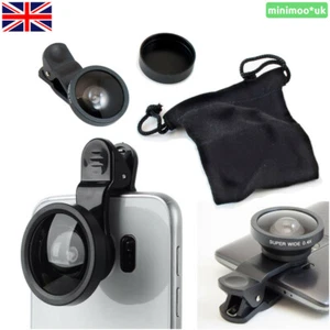 Mobile Phone Camera Wide Angle Lens Fish Eyes 0.4x Selfie Clip with Lens Cap - Picture 1 of 6