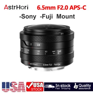 ASTRHORI 6.5mm F2.0 APS-C Manual Circular Fisheye Lens,192° Ultra Wide Angle Len - Picture 1 of 14
