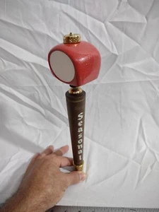Shiner Holiday Cheer Seasonal Beer 11-1/4" Tall Wood Tap Handle - Picture 1 of 11