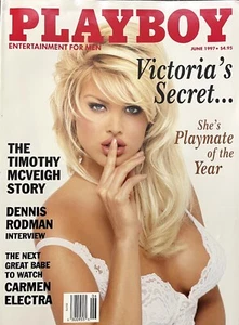 Playboy Magazine June 1997 Cover: Victoria Silvstedt Playmate: Carrie Stevens - Picture 1 of 2