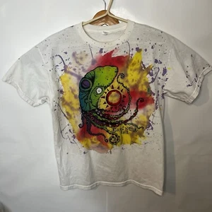 Camiseta Blanca Coachella 2012 Tie Dye Gráfica Concierto Festival de Música Pequeña - Imagen 1 de 9